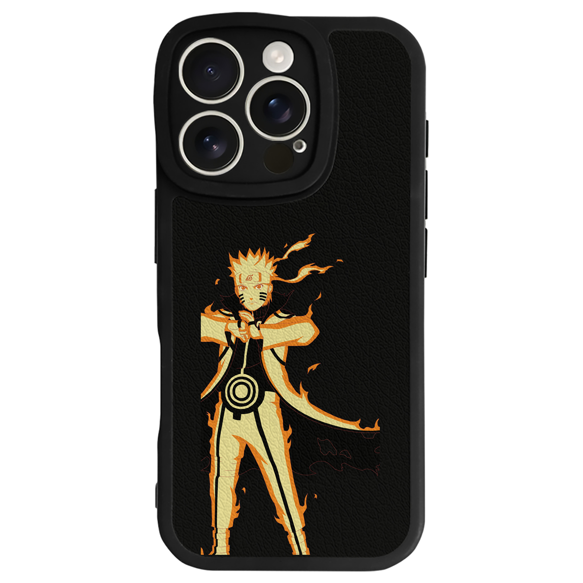 （画像用） NARUTO -ナルト- うずまき ナルト Uzumaki Naruto 【iPhone 16シリーズ対応】シリコンスマホケース（レザー調） 材質：シリコン